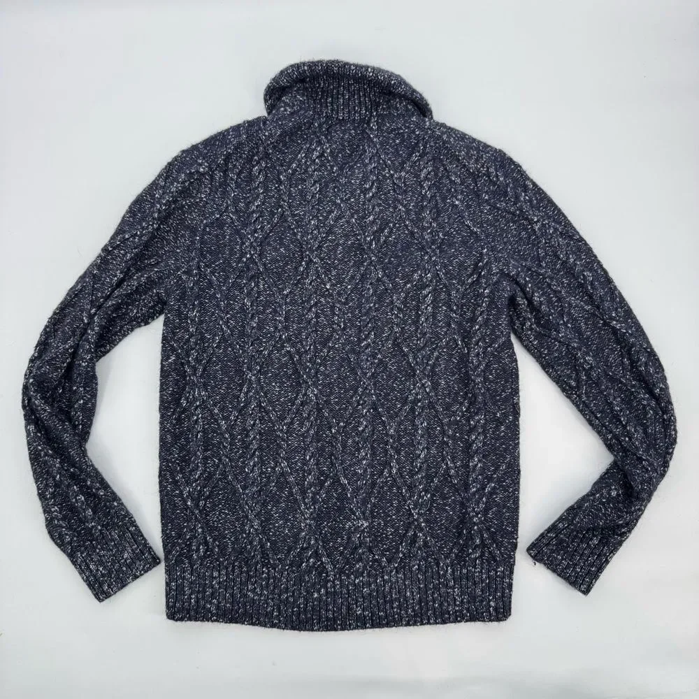 NWT Banana Republic Yak Hair Blend Cable Knit Shawl Pulllover Preppy‎ Sweater S